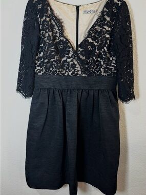 Eliza J Black Lace Fit & Flare Dress size 12